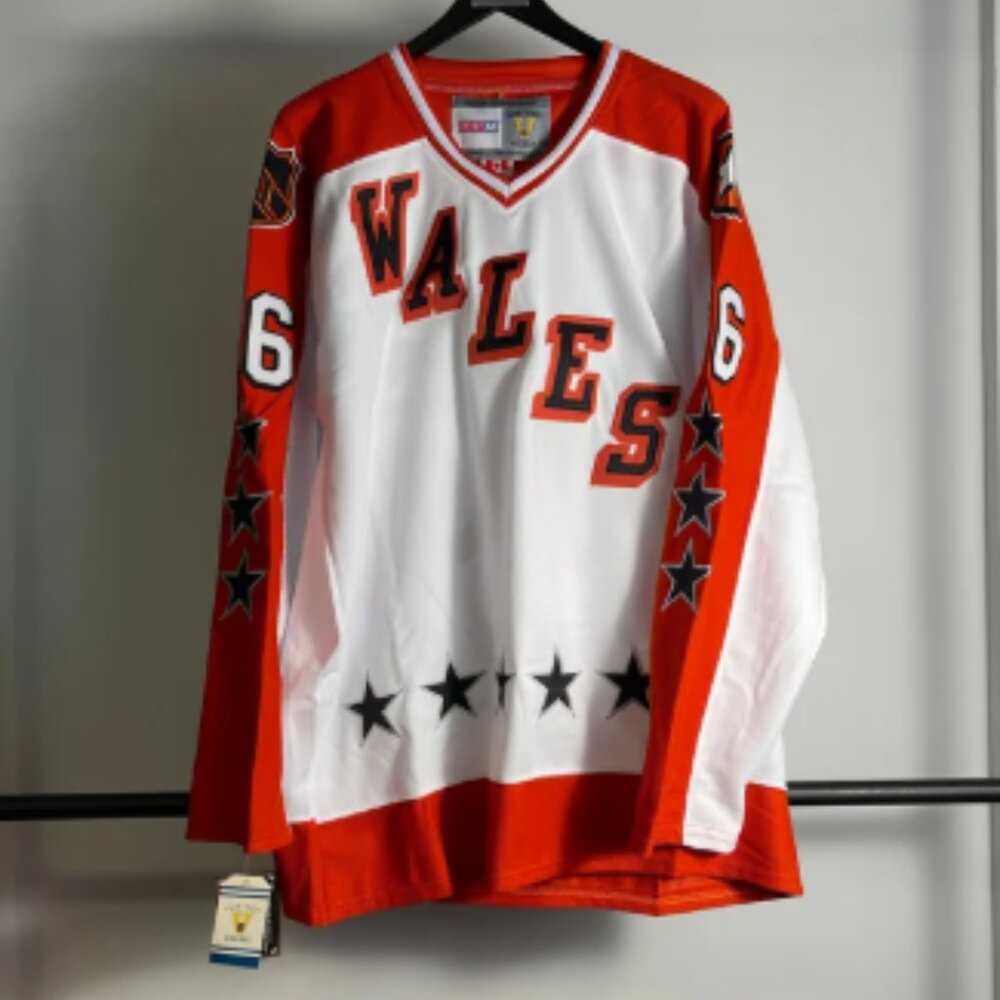 Men's CCM Vintage Hockey Lemieux Wales All-Star Jersey size 52